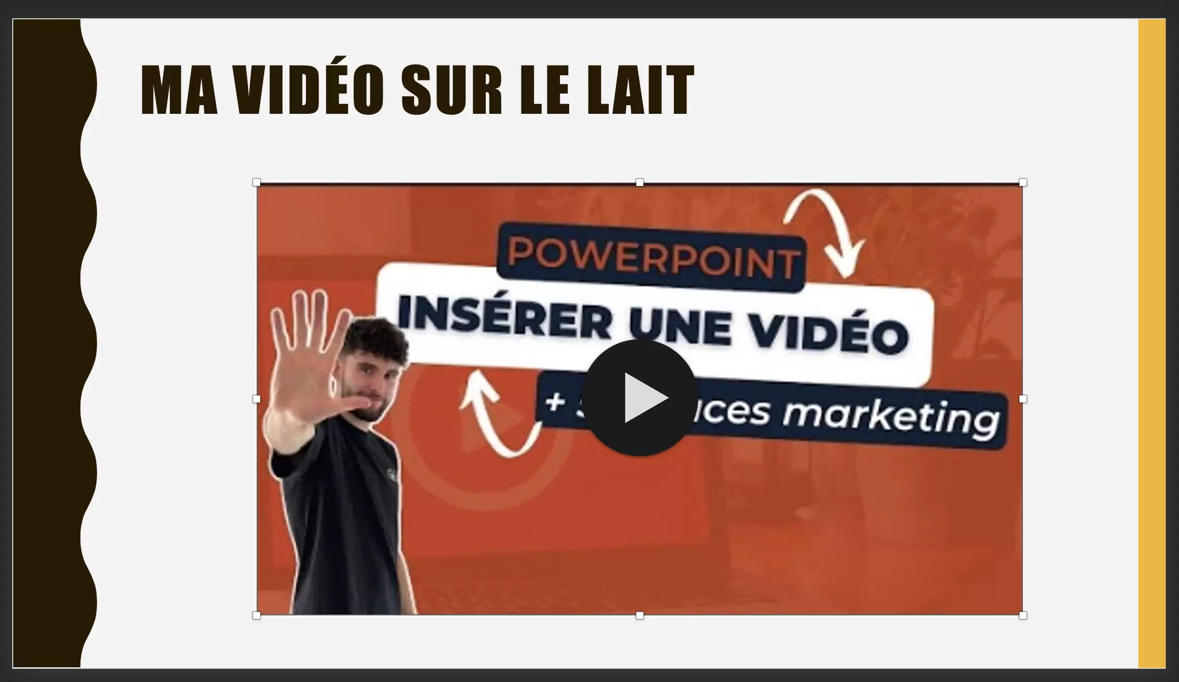 Insérer une vidéo sur PowerPoint depuis YouTube