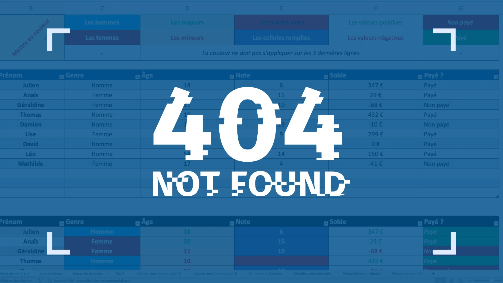 Ma formule excel ne se calcule pas