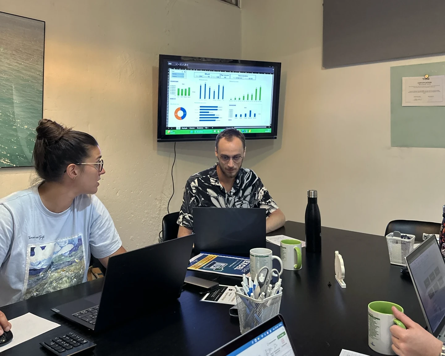 formateur augustin & cloélia à paris sur excel dans les locaux de morpheus formation