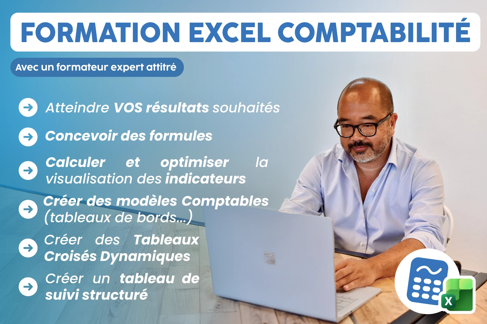 Visuel 2026 formation Excel pour la comptabilité : comptables, assistants comptables, etc.