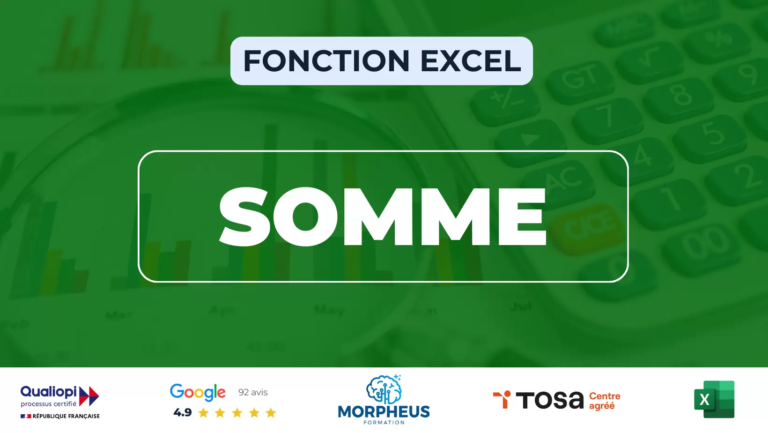 Fonction SOMME Excel