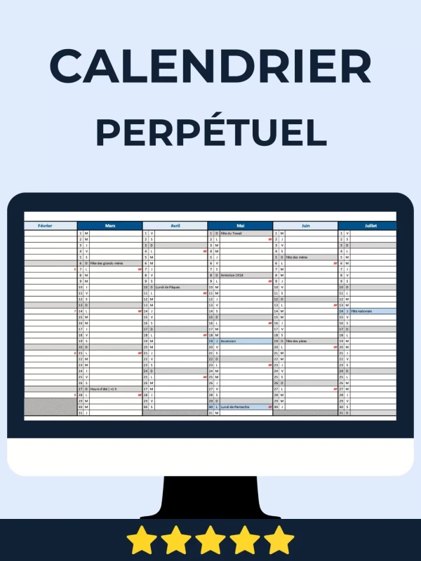 Calendrier perpétuel Calendrier perpétuel