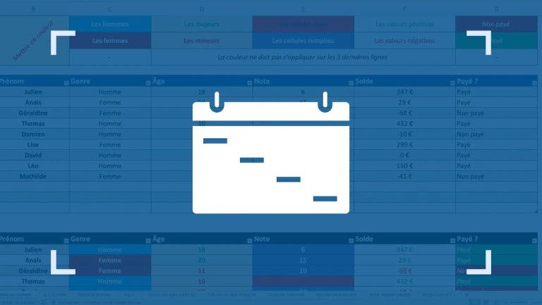 diagramme de gantt Excel