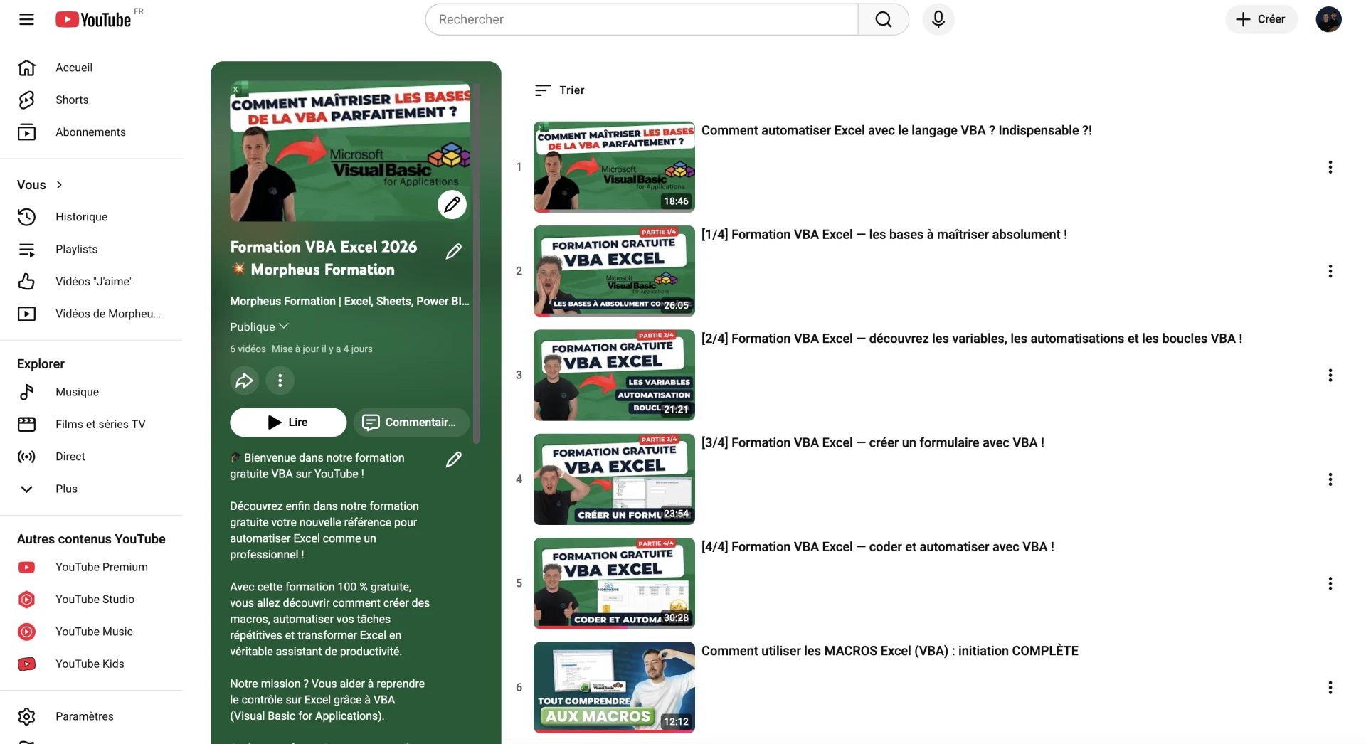 Formation Excel perfectionnement vba gratuite