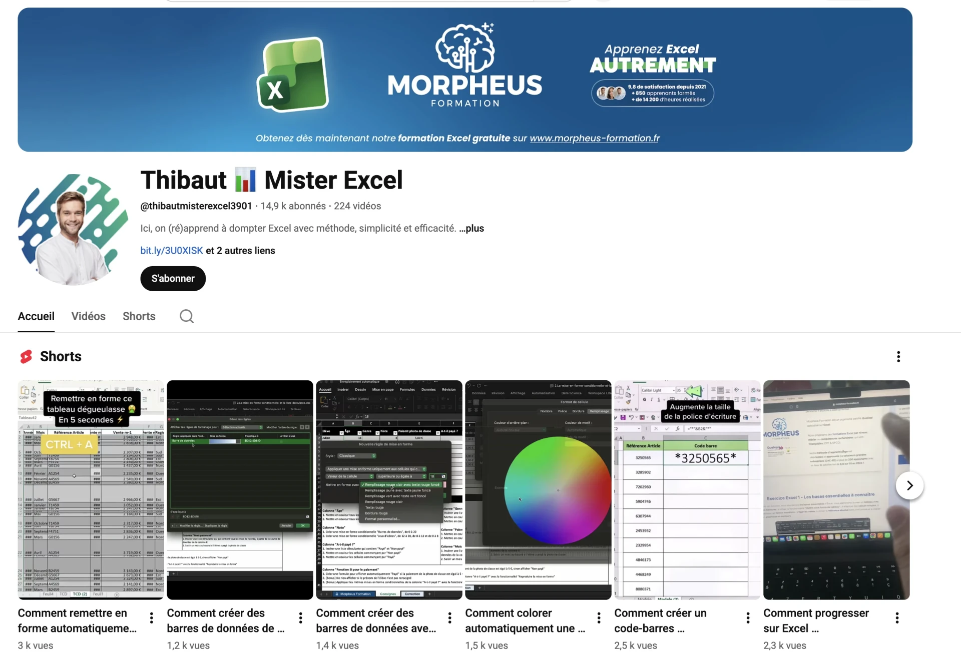 Mister Excel, Thibaut - tutoriels Excel Avancés