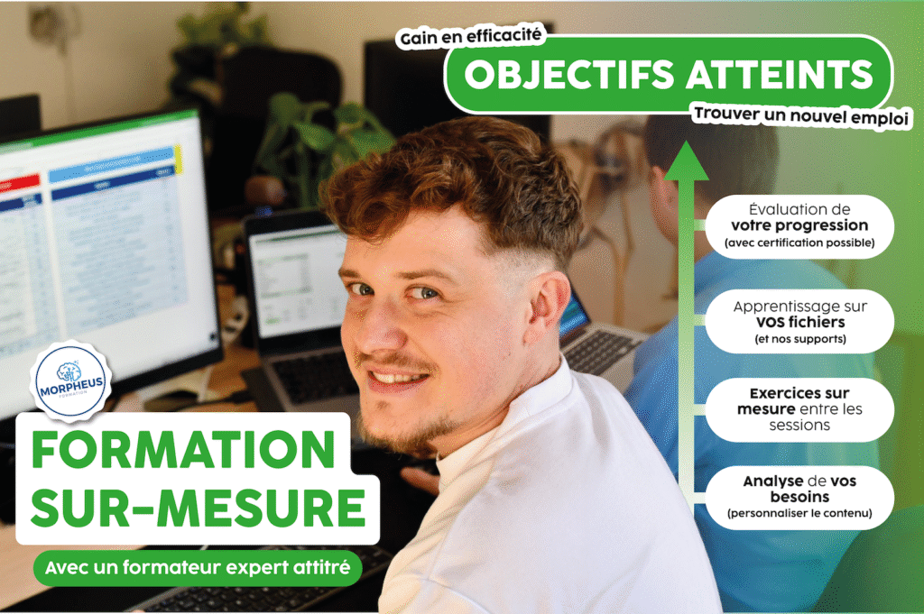 Formation Excel sur-mesure par niveau