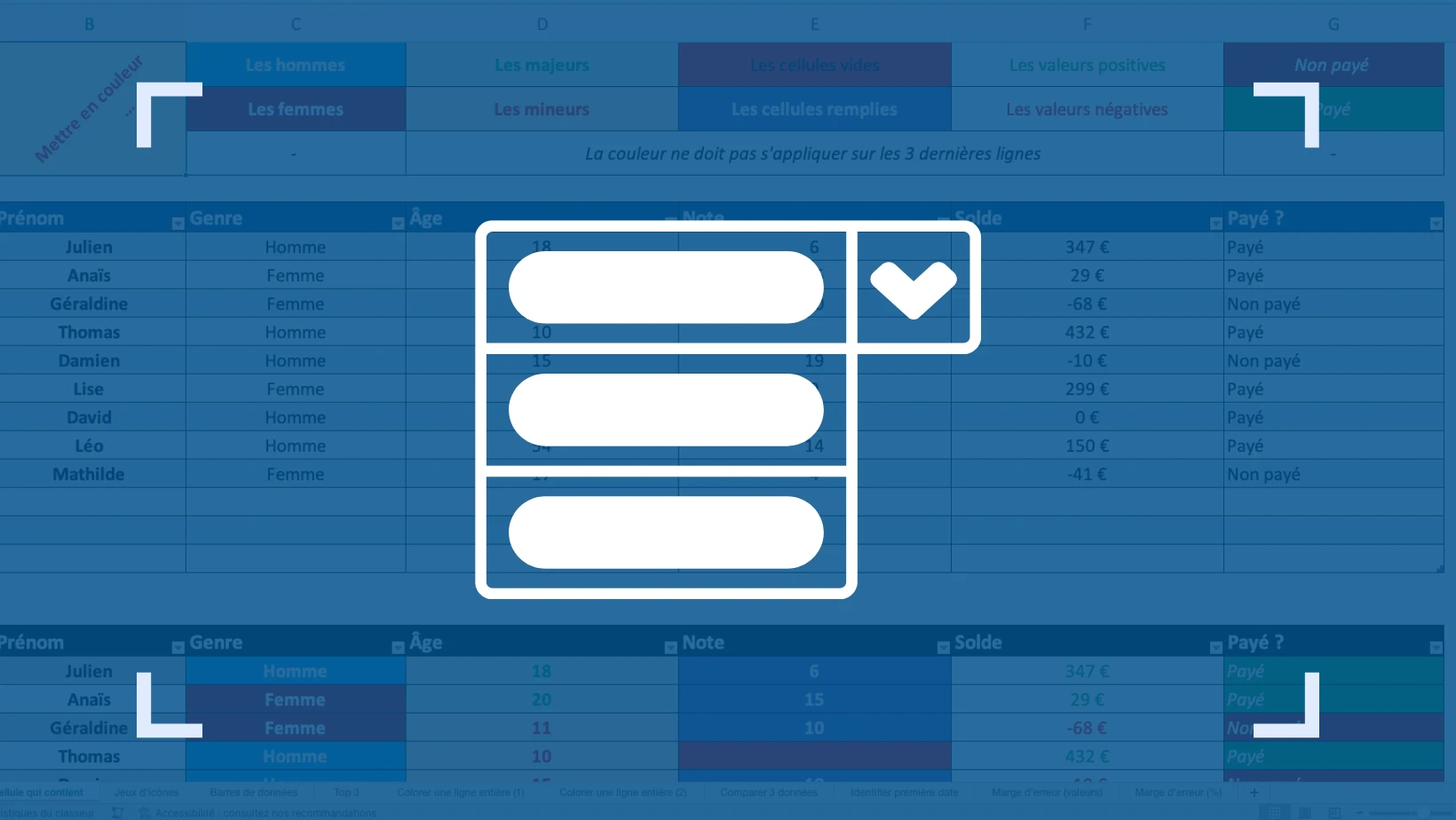 Créer une liste déroulante sur Excel (2)