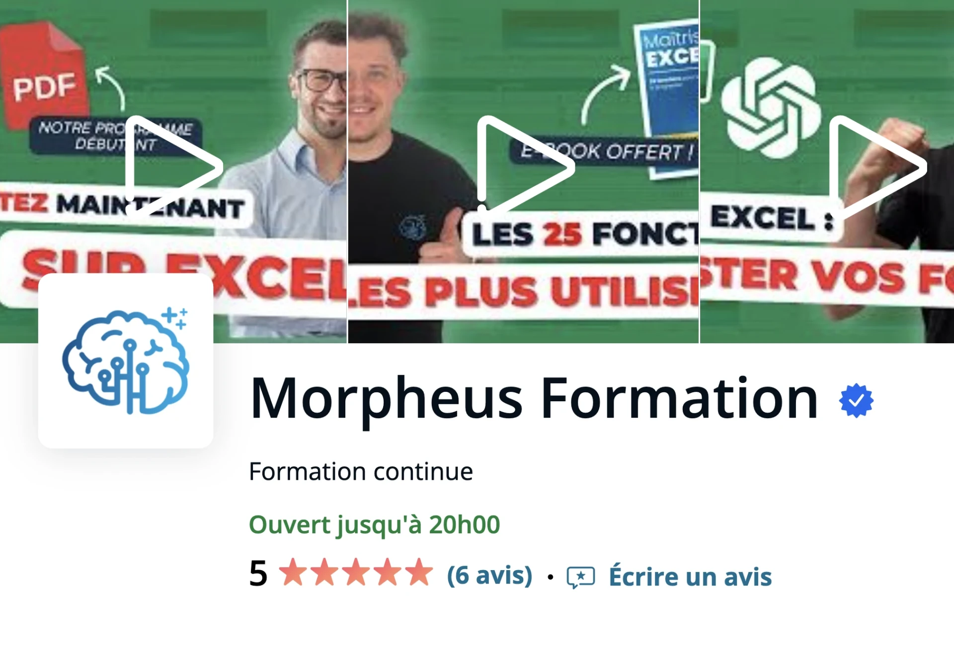 Morpheus formation - Avis Pages Jaunes 2026