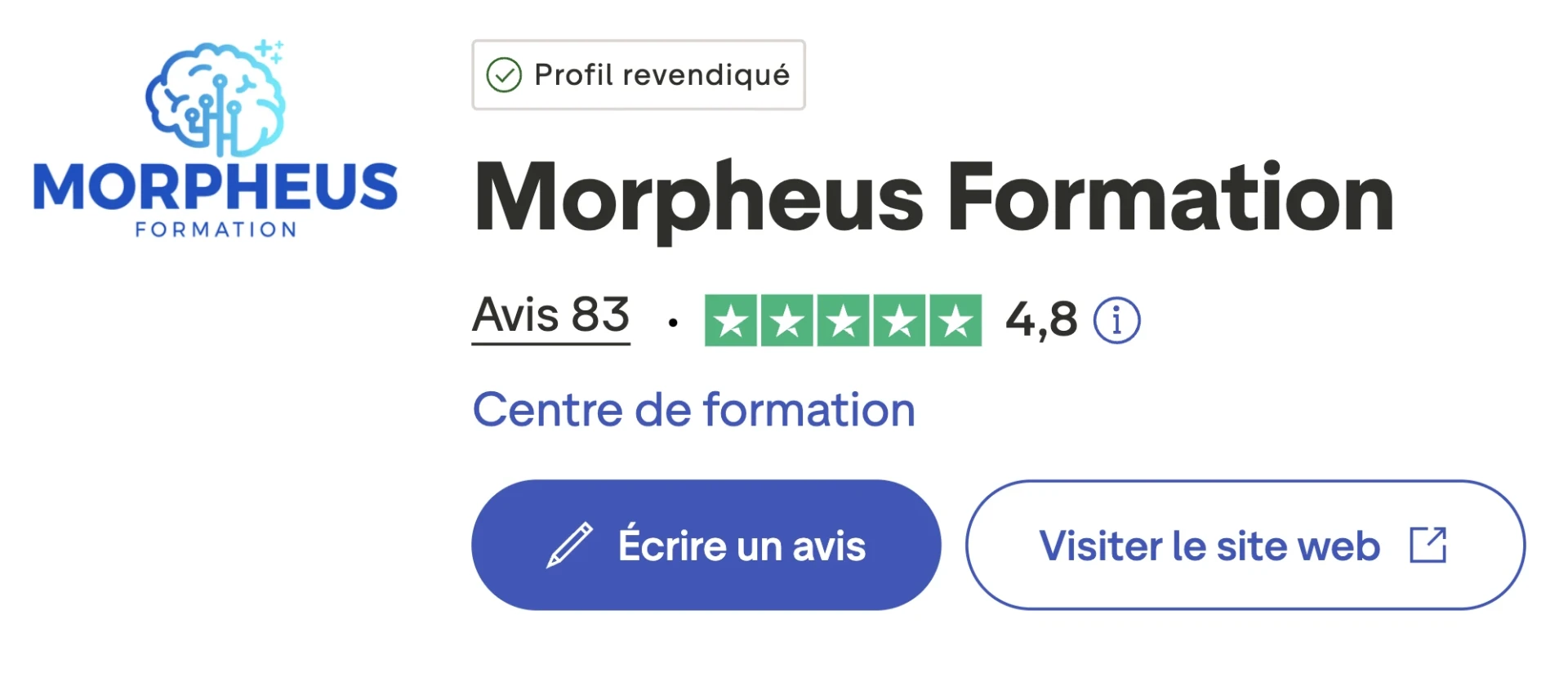 Morphus formation Avis Trustpilot 2026