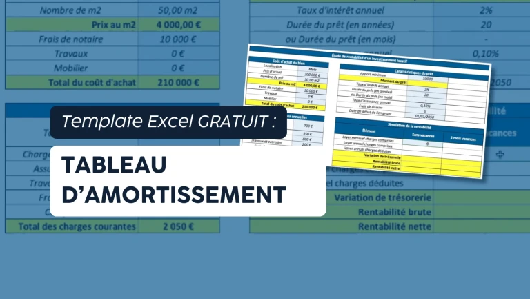 Template tableau d'amortissement