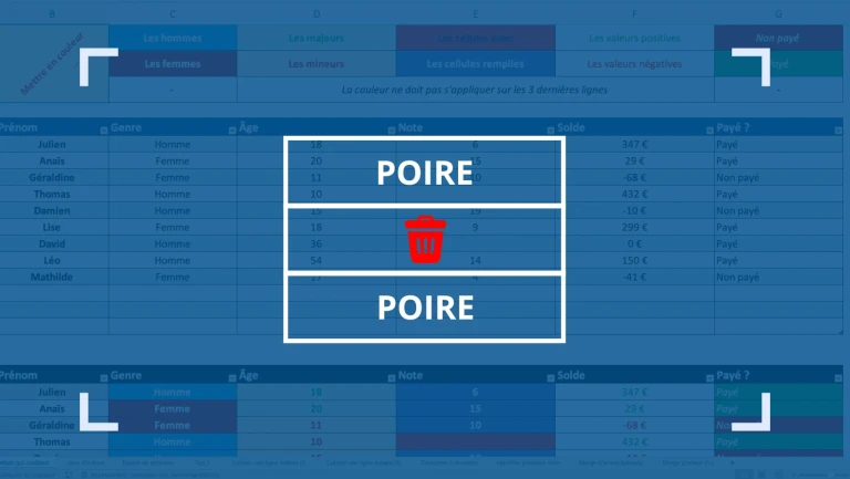 Comment supprimer les lignes vides sur Excel