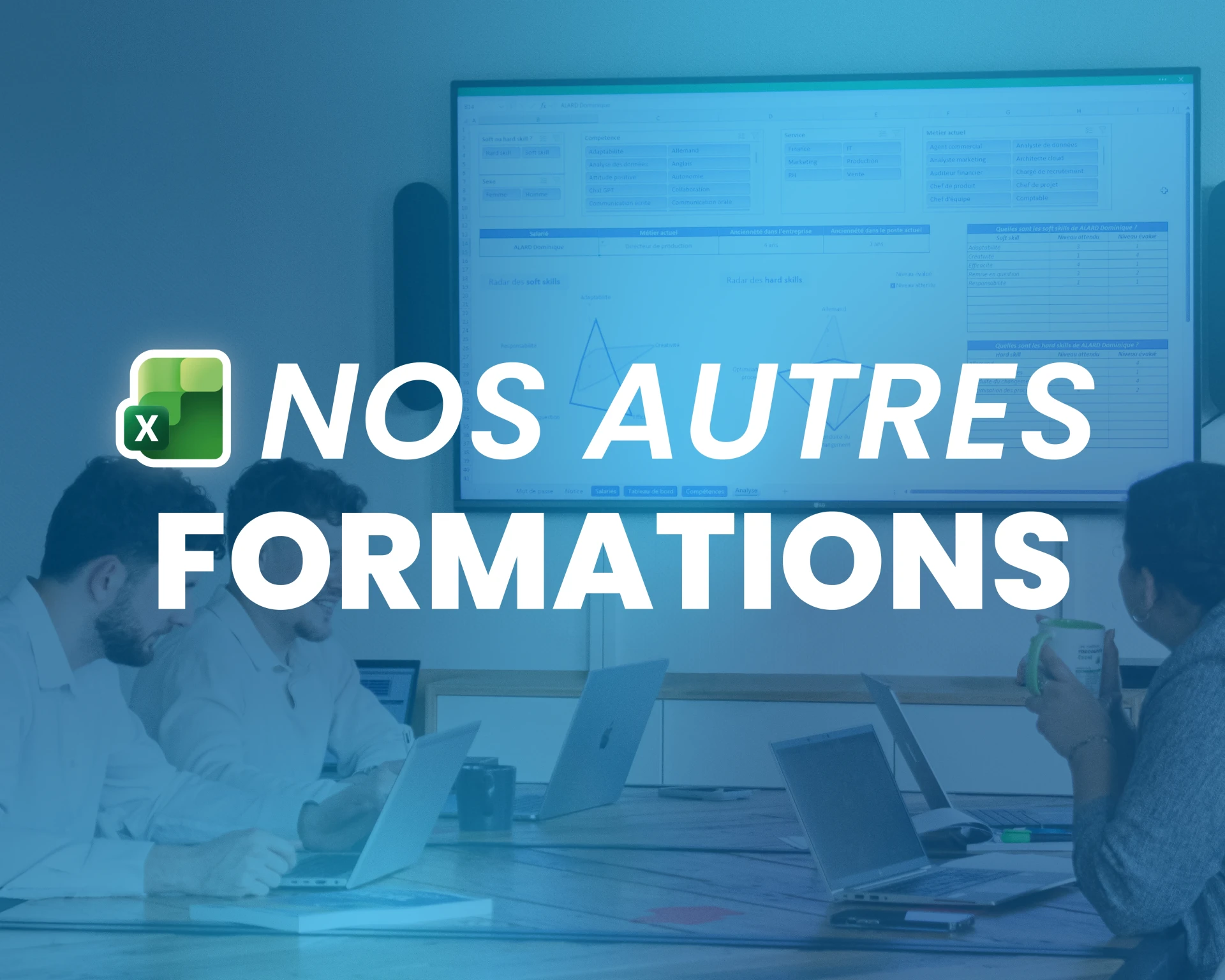 Visuel tous les programmes de formation Excel