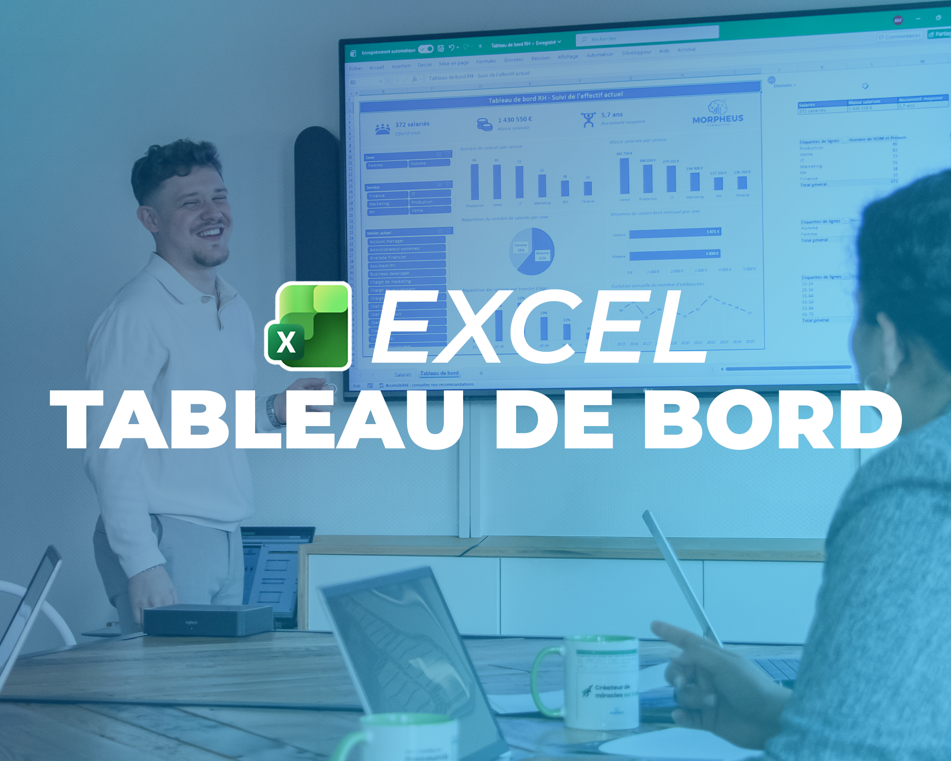 Visuel formation Excel tableau de bord