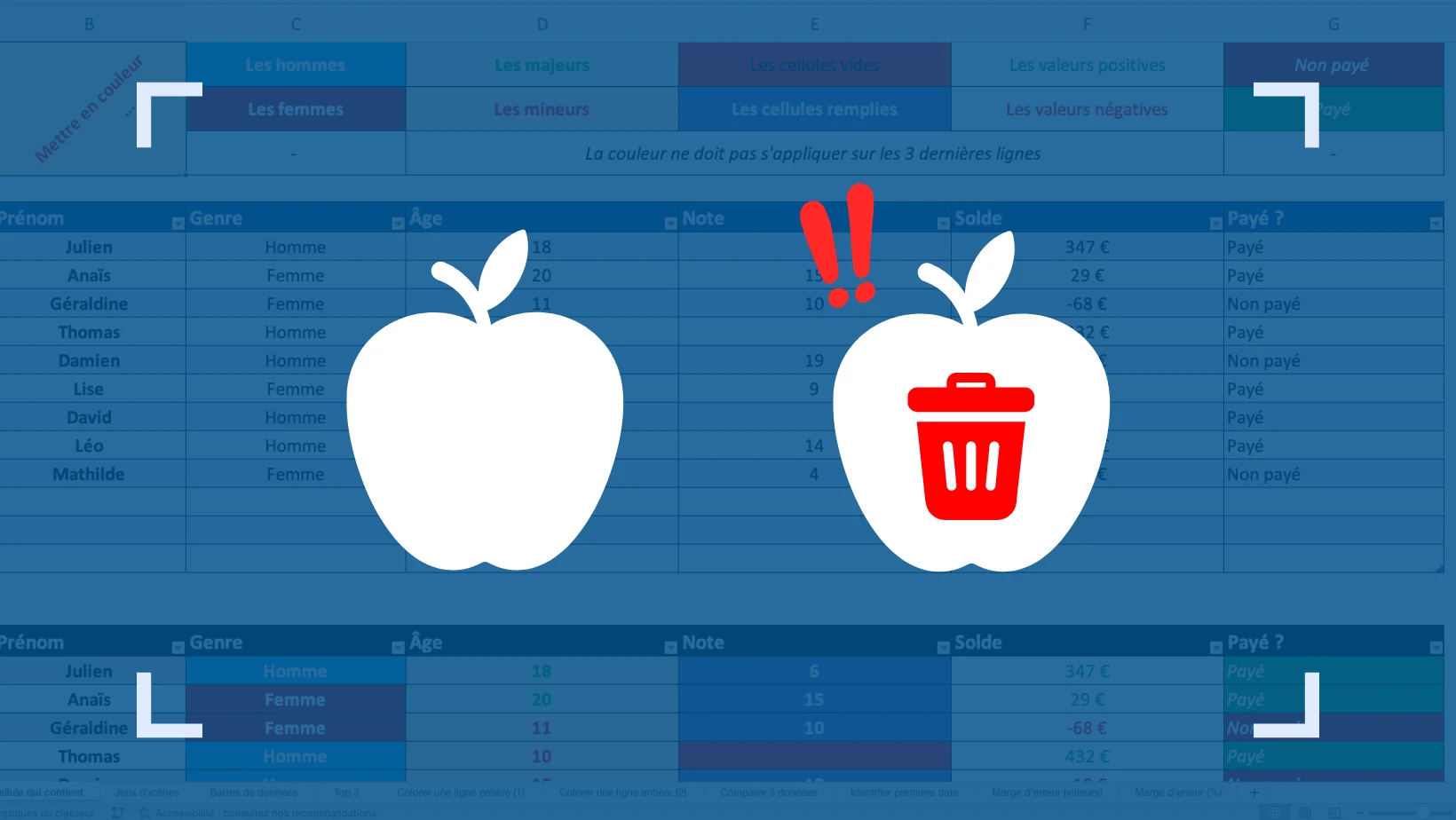 comment afficher, identifier et supprimer les doublons sur Excel (1)