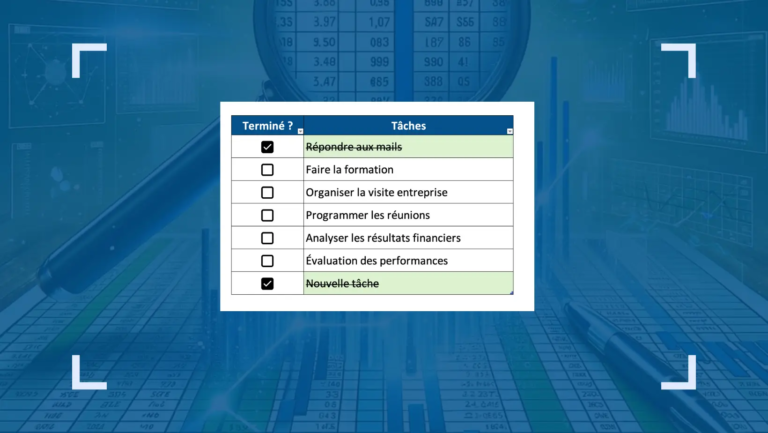 Comment réaliser une checklist sur Excel