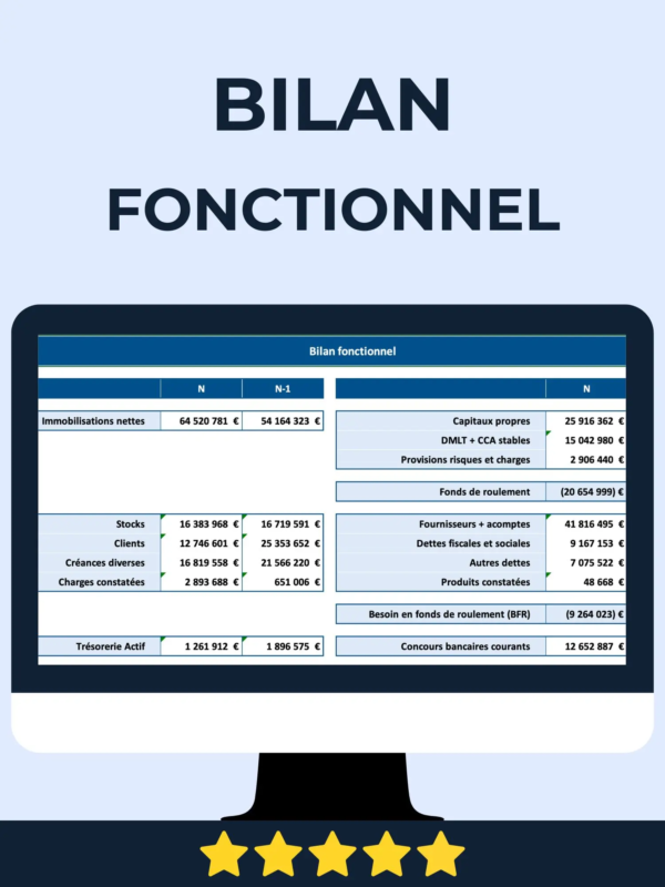BILAN FONCTIONNEL Excel BILAN FONCTIONNEL Excel