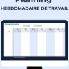 Planning hebdomadaire de travail