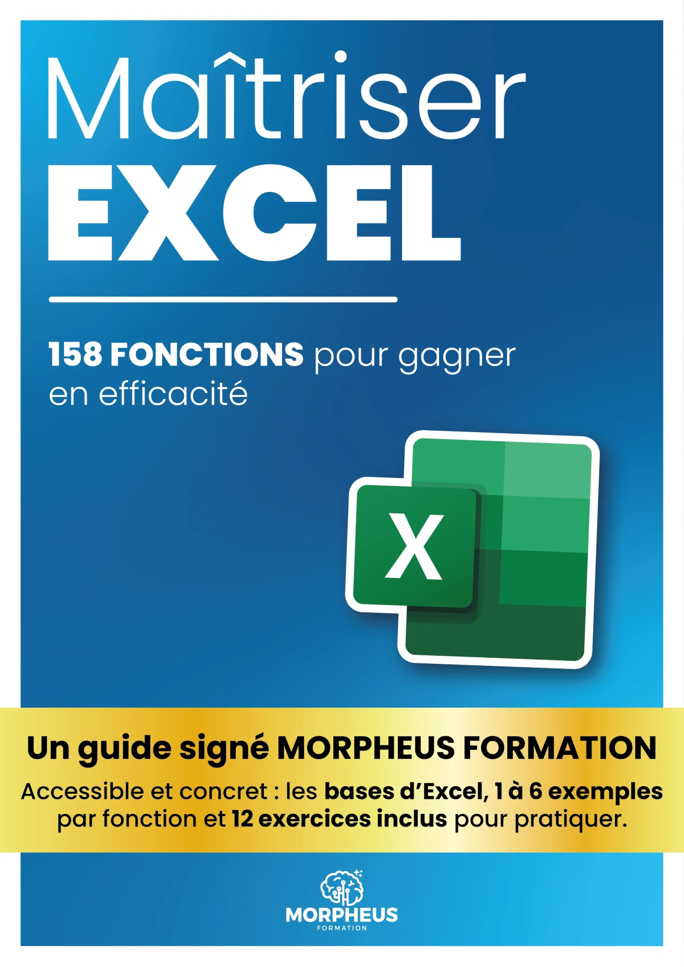 Visuel Couverture du livre Excel de Morpheus Formation sur les fonctions 