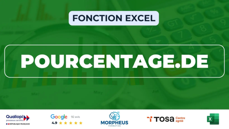 Fonction POURCENTAGE.DE Excel