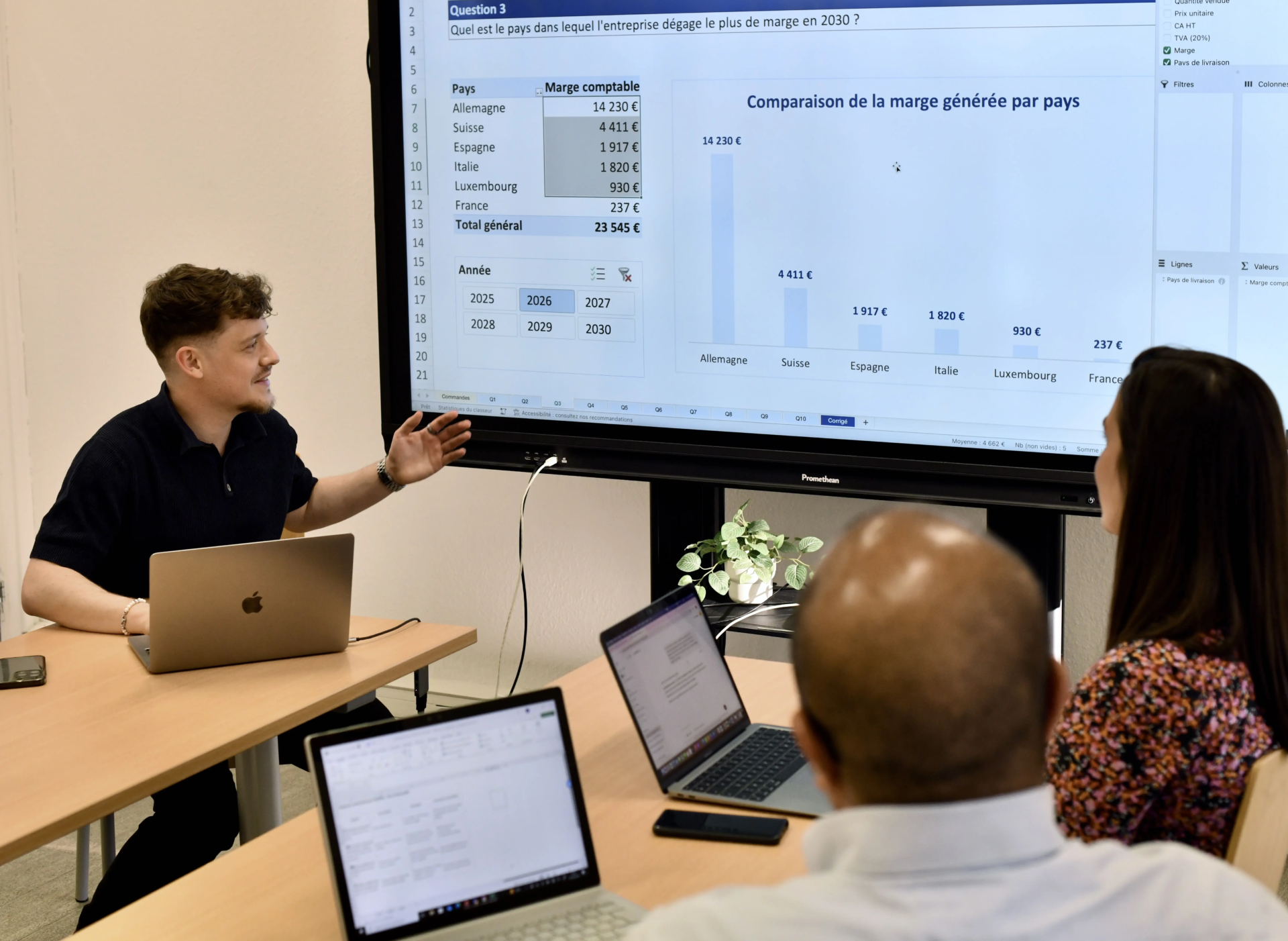 Photo d'une formation Excel en entreprise avec Morpheus Formation