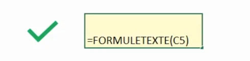 Deuxième solution pour afficher le résultat - utiliser la fonction FORMULETEXTE