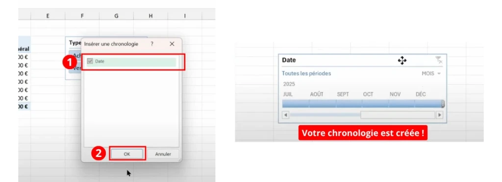 Insérer une chronologie pour filtrer votre TCD sur Excel (partie 2)