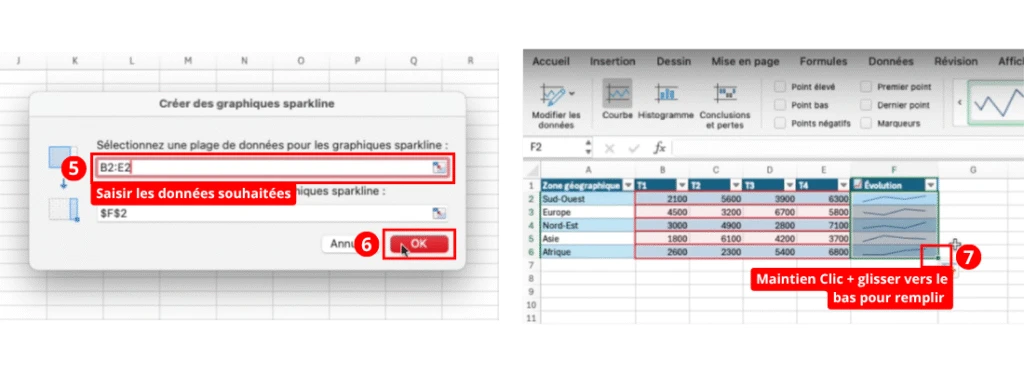 Comment créer un graphique Sparkline sur Excel (partie 2)