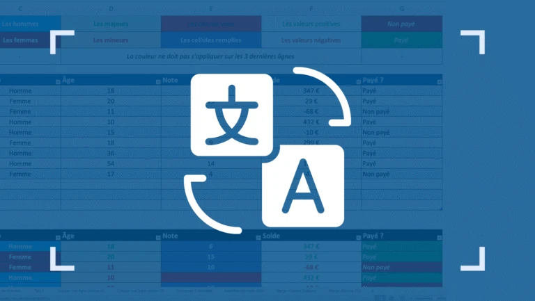 comment traduire du texte sur Excel