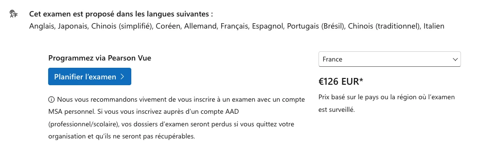 prix certification power bi microsoft pl-300