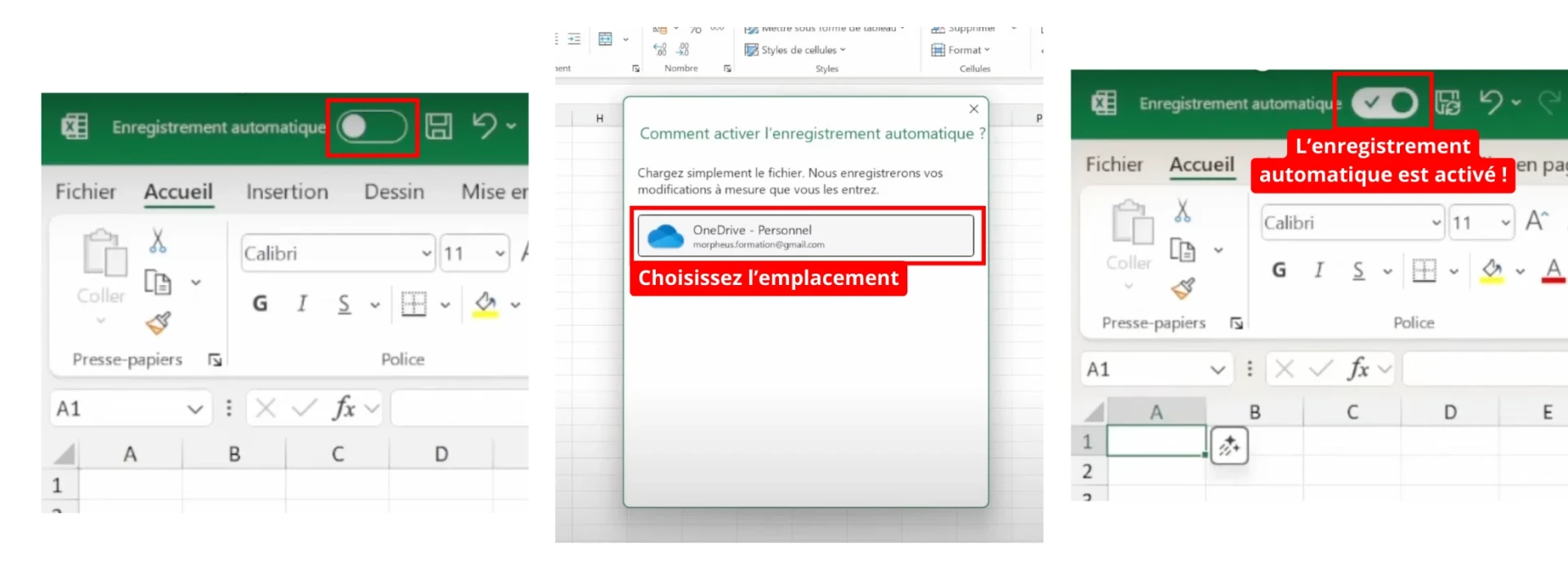 Comment activer l'enregistrement automatique dans Excel