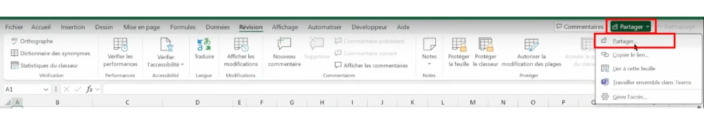 Comment partager un fichier Excel via OneDrive ou SharePoint