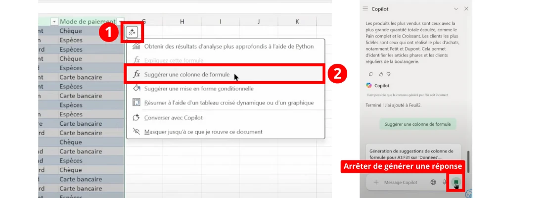 Demander à Copilot de générer une formule