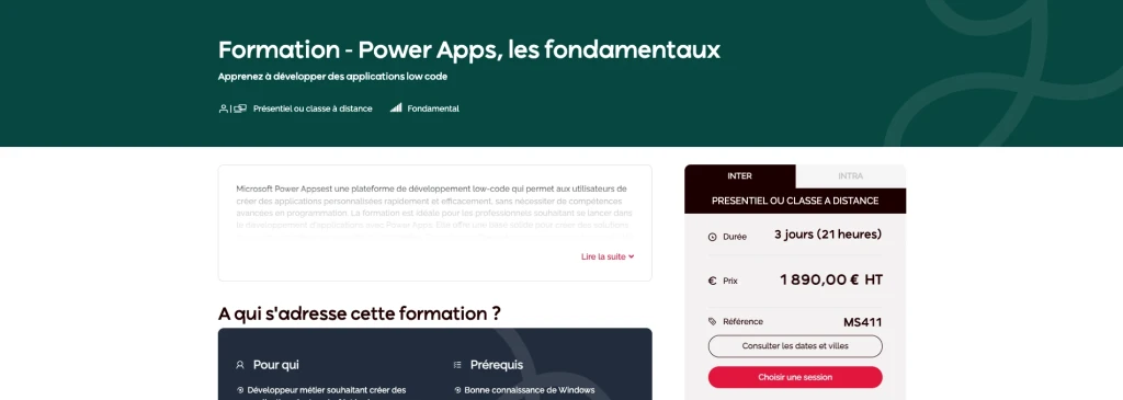 Formation Power Apps de Cegos