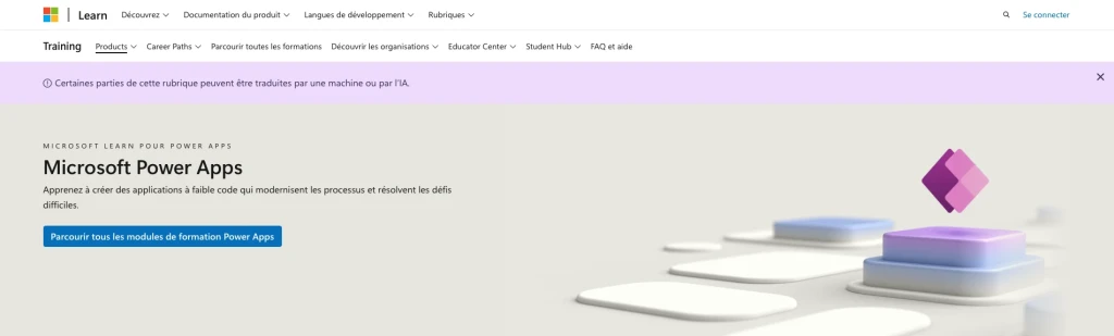 Formation Power Apps de Microsoft Learn