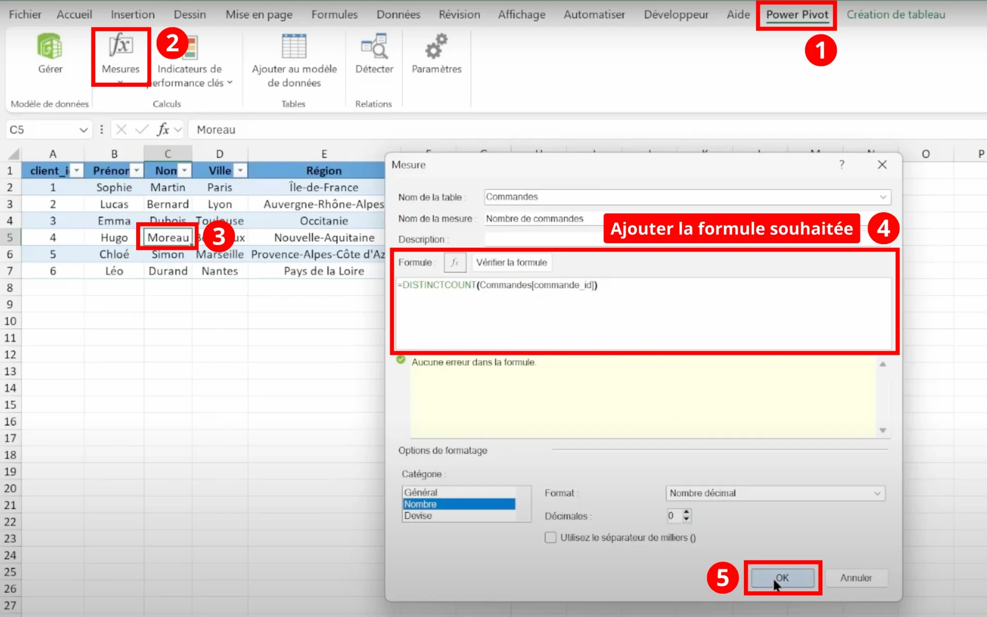 Ajouter une formule avec Power Pivot