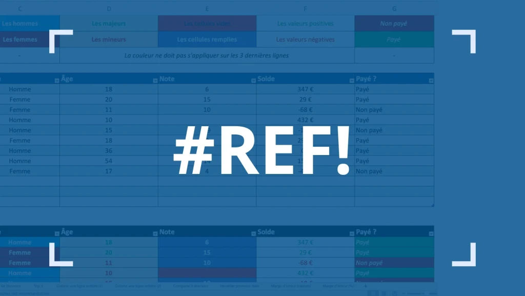 Corriger et comprendre l'erreur #REF! sur Excel