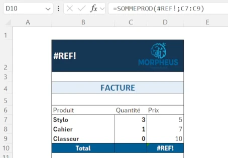 L'erreur #REF sur Excel