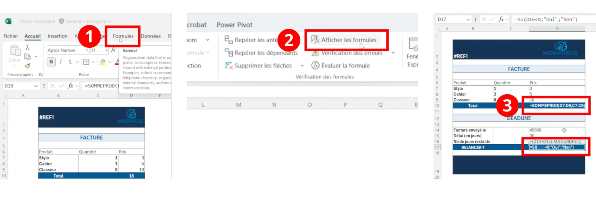 Anticiper l'erreur #REF! sur Excel en affichant les formules