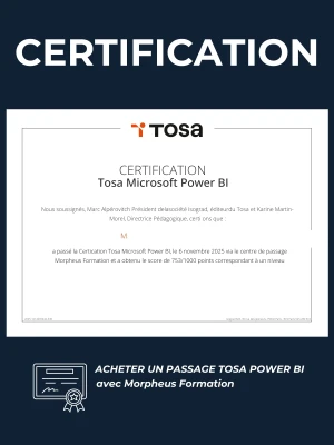 Acheter le passage de la certification TOSA MICROSOFT POWER BI Acheter le passage de la certification TOSA MICROSOFT POWER BI