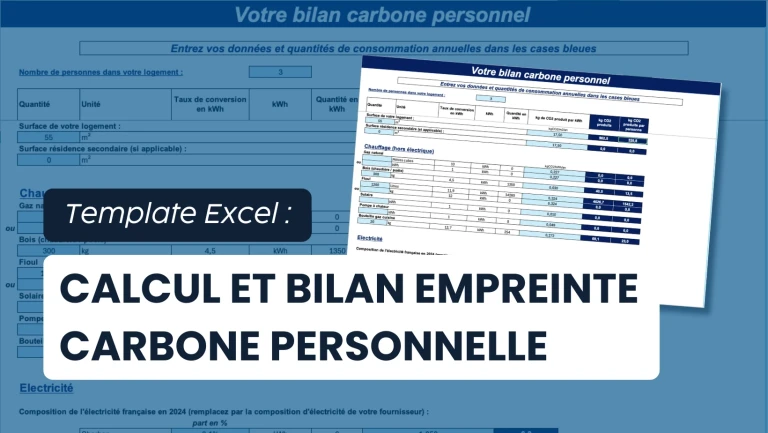 Modèle Excel bilan carbone personnelle