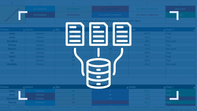 comment grouper et pivoter sur Excel