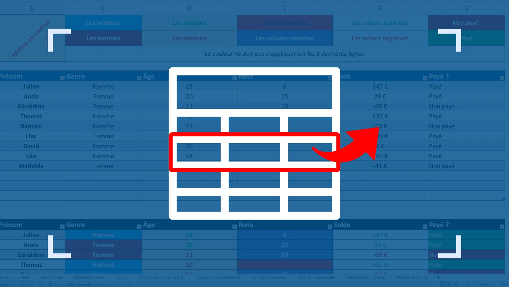 Extraire une partie d'un tableau excel avec CHOISIRCOLS et CHOISIRLIGNES sur Excel