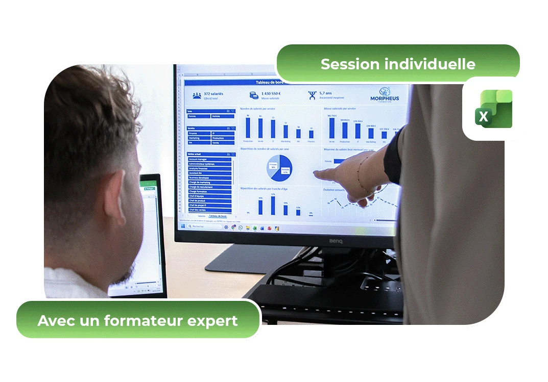 Photo d'une formation excel chez Morpheus Formation à perpignan