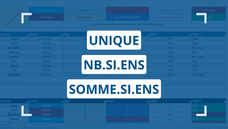 Les fonctions matricielles Excel