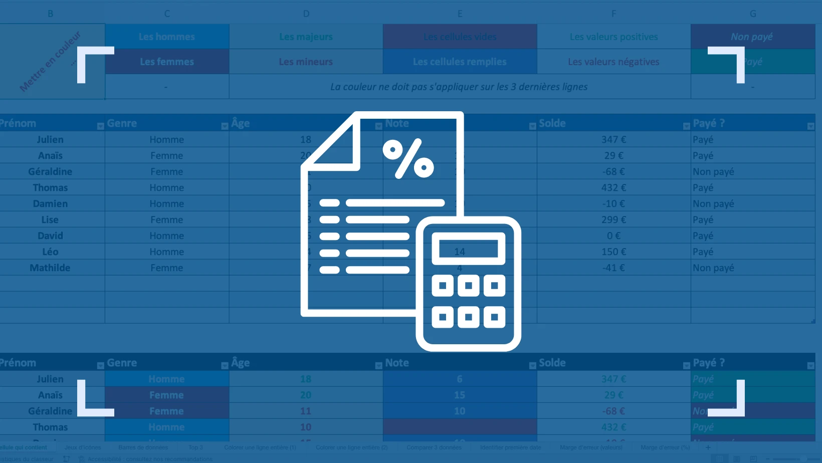 Comment calculer un sous-total sur Excel
