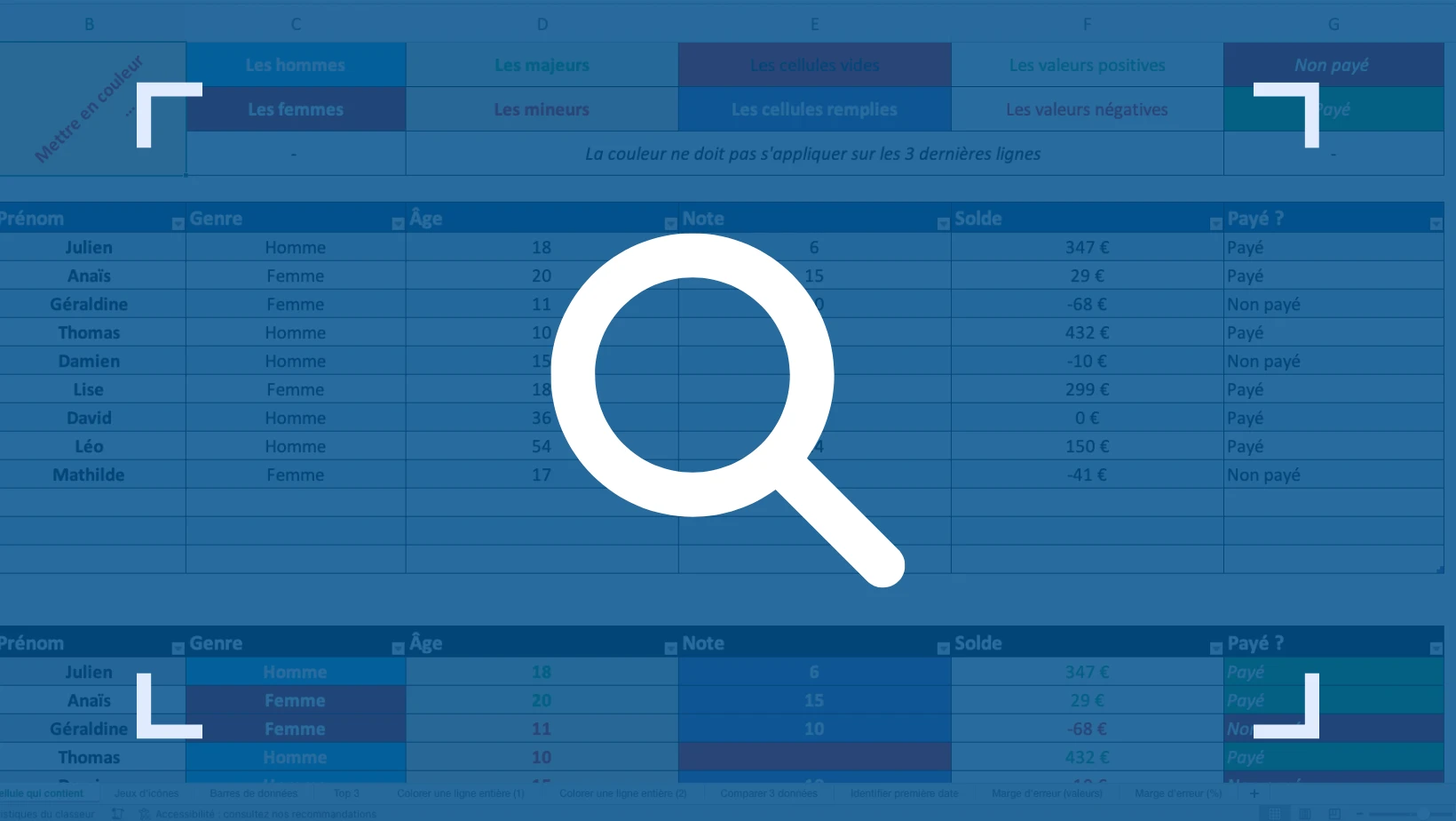Comment effectuer des recherches sur Excel (RECHERCHEV, RECHERCHEX)