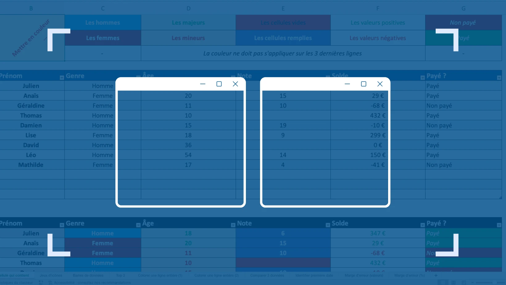 comment ouvrir 2 fenêtre d'un même fichier Excel en même temps