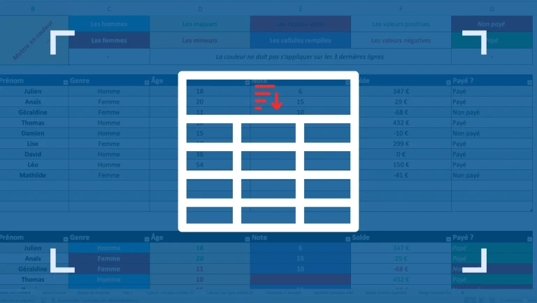 Comment trier plusieurs colonnes en même temps sur Excel