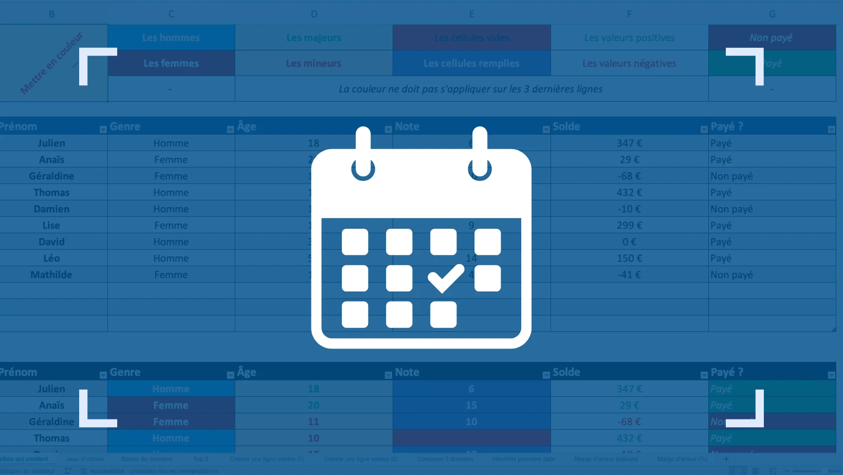 Comment un calendrier sur Excel