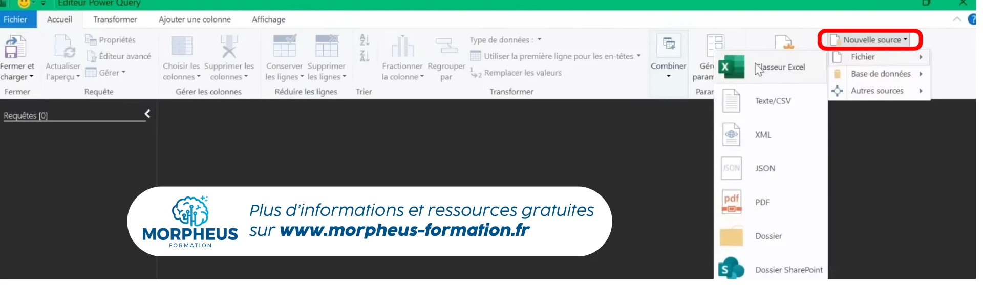 Importer un fichier Excel sur Power Query